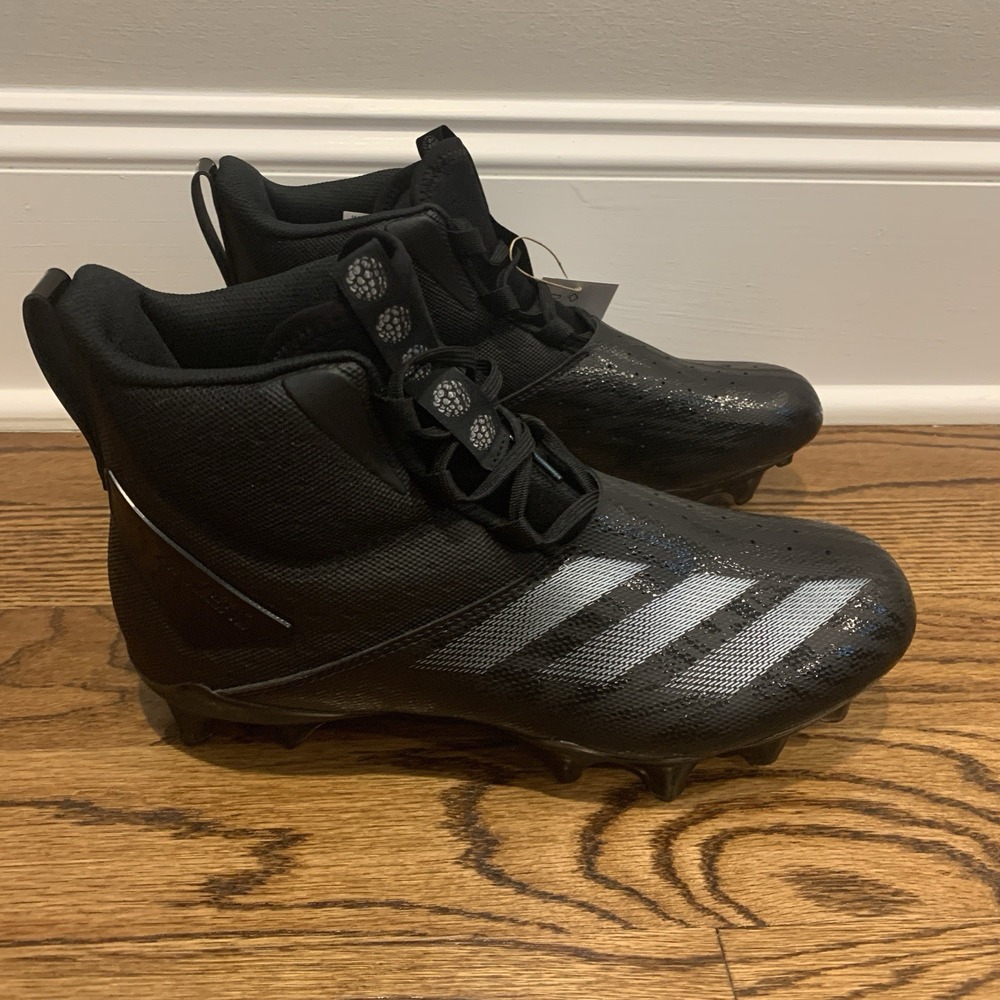 Adidas Adizero Chaos Black High Lineman Football Cleats Men's Size 9.5 ID9103